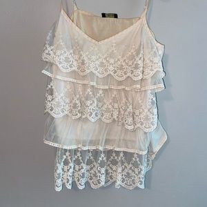 Lacy spaghetti strap cami